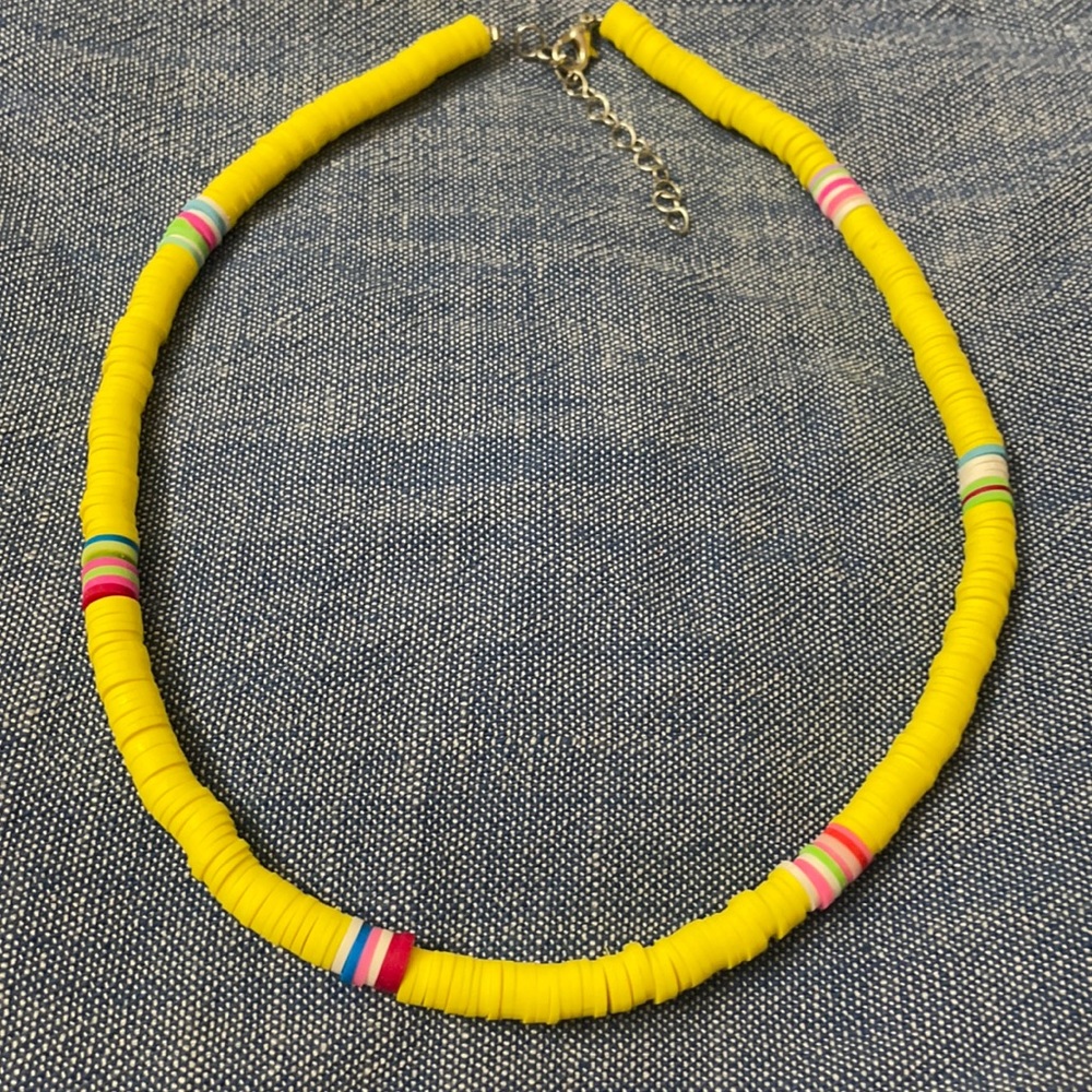 Surfer Polymer Clay Necklace